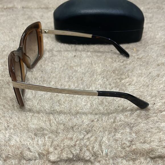 Salvatore Ferragamo Havana Brown Oversized Cat Eye Sunglasses New Retails $325 - Picture 4 of 8